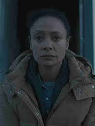 God's Country Thandiwe Newton Brown Puffer Coat