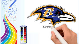 Free baltimore ravens logo, american football team in the north division afc, baltimore, maryland coloring and printable page. How To Draw Drawing The Baltimore Ravens Logo Coloring Pages For Kids Drawing Logo Channel Youtube