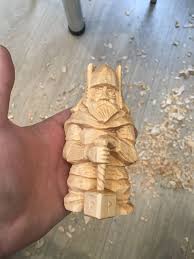 Dwarvish Game Piece Norse Statuette Wood Carving Wood Carving Designs Wood Carving For Beginners Wood Carving Patterns