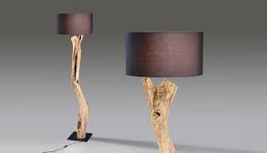 Baumstamm Standlampe Kleta Hohe 200 Cm Teak Holz Holz Lampen