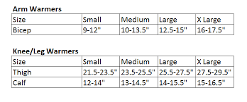 Sugoi Size Guide