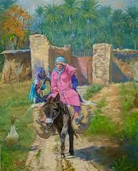 الفن العراقي رسم زيتي لحياة الشارع العراقي iraqi art is an oil painting of the life of the iraqi street art painting