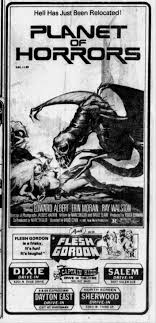 Galaxy of Terror (a.k.a. Planet of Horrors) print ad and lobby cards -  Fonts In Use
