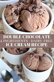 Double Chocolate Ice Cream Made Dairy Free With Only 4 Ingredients Dairyfreeicecream Dairy Free Ice Cream Recipes Dairy Free Ice Cream Dairy Free Chocolate