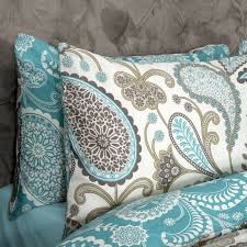 Paisley teal pink bedding set. Paisley Azul Petroleo Colcha De Cama Capa De Edredom Fronhas Unico Conjunto Dupla King Moderno Ebay