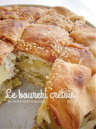 Le Boureki Est Une Specialite De La Ville De Hania La Canee Ingredients Pour Un Moule A Manque Pour La Recette Recettes De Cuisine Croquette De Courgette