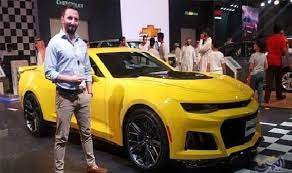الجميح تكشف عن شيفروليه كامارو zl1 في معرض جدة sports car car vehicles
