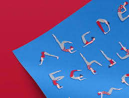 Discover the different types of fonts and how they are displayed. Yogalphabet On Behance