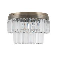 Buy ceiling flush lights online! Bridget 35 176 Antique Brass Crystal Flush Ceiling Light