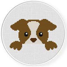 We have hundreds of cross stitch patterns! Peekaboo Puppy Cross Stitch Pattern Daily Cross Stitch