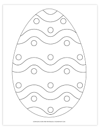 All of the dotted lines on the. Free Printable Easter Egg Coloring Pages Easter Egg Template