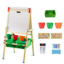 Easel paper roll on alibaba.com are offered in many different sizes. Ciro Standing Art Easel For Kids And Toddlers Adjustable Wooden White Board Chalkboard Set Double