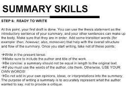 When writing a review it's easy to get into the trap and write a summary instead of a review. Writing Help On Summaries How To Write A Summary