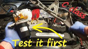 Mercedes W203 C Class Windshield Wiper Motor Test And Replacement Youtube