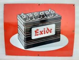 Antique Old Rare Exide Battery Ad Automobile Parts Porcelain Enamel Sign Board Ebay