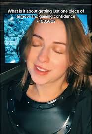 If you are struggling with confidence, I highly suggest you get yourself  some armour😉 Gorget from @calimacil_official where I did my black Friday  shopping 🗡️👏🏻 #fantescapist #fantasy #fantasycore ...