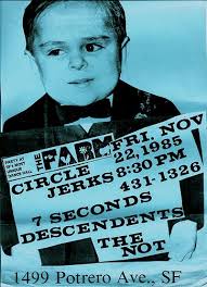 Circle Jerks, 7 Seconds, the Descendents punk hardcore flyer