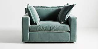 40 h x 29 w x 19 seat height; Katina Green Velvet Oversized Arm Chair