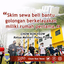 Pendapatan isi rumah (gaji pokok termasuk elaun tetap) tidak melebihi rm8,000.00. Kerajaan Negeri Pulau Pinang Komited Chow Kon Yeow æ›¹è§€å‹ Facebook