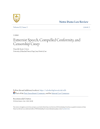 Extremist Speech, Compelled Conformity, and Censorship Creep