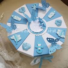 Schachteltorte Zur Geburt Oder Taufe Geldgeschenk In Hellblau Geschenke Schachtel Basteln Taufe Geldgeschenk