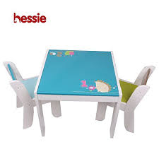 Hessie Little Toddler Kids Activity Play Table Chair Set Wooden Playroombedroom Preschool Furniture Blue Kids Table And Chairs Kids Picnic Table Toddler Table