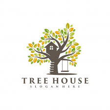 Maison De L Arbre Logo Vectoriel In 2020 Home Logo Tree House House Logo Design