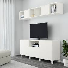 Wipe clean with a damp cloth. Besta Eket Cabinet Combination For Tv White Ikea