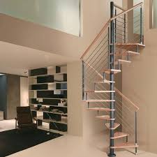 A photo gallery of amazing design ideas for spiral staircases. Square Spiral Staircase Eco Cls Italian Fashion Stairs Contemporary Metal Frame Wooden Steps