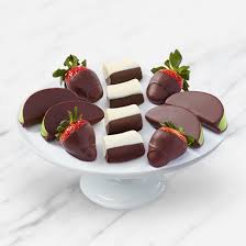 Strawberries chocolate box heart valentines gift outside covered shape. Classic Indulgence Dipped Fruit Box Edible Arrangements