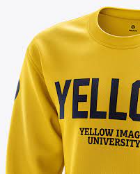 Download Men S Midweight Sweatshirt Mockup Half Side View In Apparel Mockups On Yellow Images Object Mockups