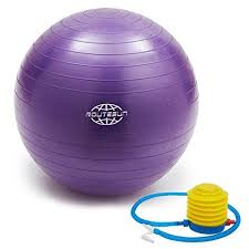 Gym Quality Antiburst Fitness Exercise Stability And Yoga Ball With Pump With Easy To Use Foot Pump More Colors And Sizes Ball Exercises Pink Pumps Swiss Ball