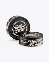 Two Matte Round Tin Boxes Mockup In Can Mockups On Yellow Images Object Mockups