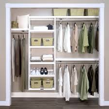 The sturdy metal design has a 10 lb. Woodcrest White Premier Closet Organizer L John Louis Home