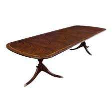 Henkel Harris Model 2207a Flame Mahogany Dining Room Table In 2020 Colonial Dining Room Dining Table Double Pedestal Dining Table