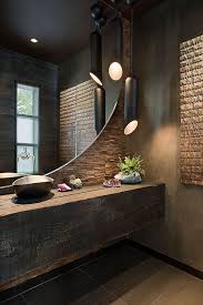You can add some contrast with some light tones such as a lighter flooring or a white bathtub, sink or toilet. 44 Absolutely Stunning Dark And Moody Bathrooms