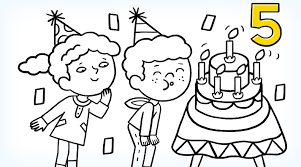Carte d'anniversaire 7 ans fille gratuite à imprimer. Coloriage Anniversaire 5 Ans Fetes D Anniversaire Grandir Avec Nathan