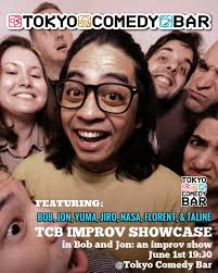 The TCB Improv squad are joining Veteran Tokyo improvisers Bob Werley and  Jon Sabay this Sunday for a fun filled night of comedy you won't soon  forget. Featuring up and comers @fluliuscaesar @