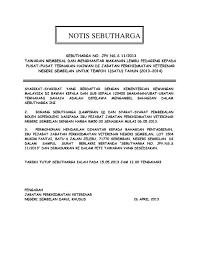 Jabatan perkhidmatan veterinar ~ permohonan secara online seluruh negara. Jabatan Veterinar Negeri Sembilan Lot 1504 Batu 6 Mukim 70100 Pantai Negeri Sembilan Jalan Jelebu 71770 Seremban Negeri Sembilan Malaizija Tenbulbd
