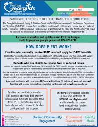 Electronic benefits transfer and electronic funds transfer if you receive food assistance, you will be issued an electronic benefits transfer (ebt) card. Pandemic Ebt Information Charlton County Schools