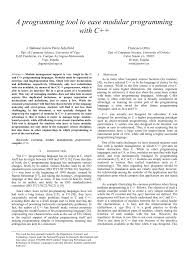 But how would you compute this in a programming language like c or c++? Pdf A Programming Tool To Ease Modular Programming With C