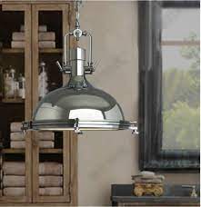 Vintage Nautical Industrial Chandelier Chrome Pendant Lamp Light Ceiling Kitchen Chrome Pendant Lighting Chrome Chandeliers Industrial Pendant Lights