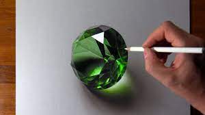Drawing Emerald, So Realistic That... 🤑 - Youtube