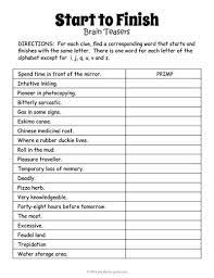 There is a forest supply of printable activities out there searching for printable free brain games will give you more options than i care to poke a stick at. Free Printable Word Brain Teaser Printable Brain Teasers Word Brain Teasers Word Brain