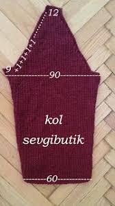 Bordo Renk Reglan Kollu Yun Hirka Orgu Baby Knitting Patterns Orgu Makinesi