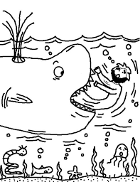 Jonah Being Eat By Great Whale In Jonah And The Whale Coloring Page Netart Whale Coloring Pages Jonah And The Whale Great Whale