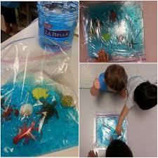 Preschool Under The Sea Ocean In A Bag Or Sensory Bag Blue Hair Gel Large Ziplock Freezer Bags Do Ocean Activities Ocean Theme Preschool Sea Creatures Crafts