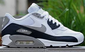 Nike Air Max 90 Navy Grey Nike Air Max Running Shoes Nike Nike Shoes Outlet