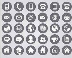 23 Free Contact Icons Useful For Website Design Icon Set Icones Vetores Gratuitos