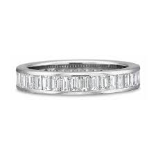 Baguette Diamond Channel Set Eternity Band Stackable Wedding Bands Wedding Ring Bands Diamond Wedding Bands